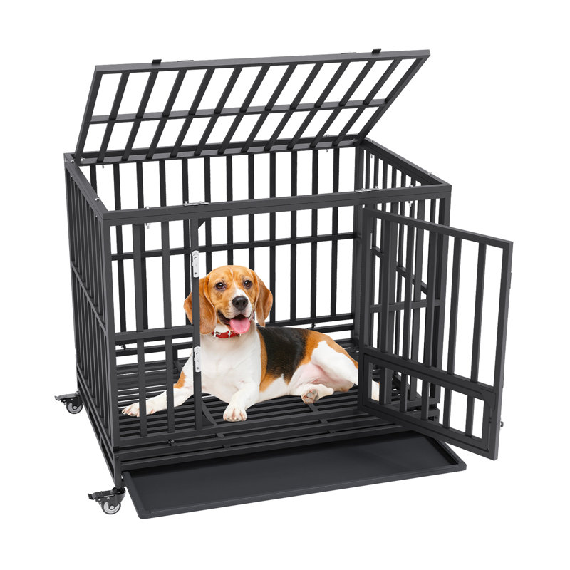 Digno Metal Pet Crate, 94cm H x 106.9cm W x 77cm D