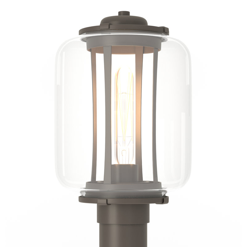 Lampadaire d'extérieur Fairwinds - Verre transparent, Fumée noire côtière