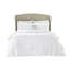 Ensemble de courtepointe réversible à volants avec bordures 4 pièces - Coussin décoratif blanc glamour