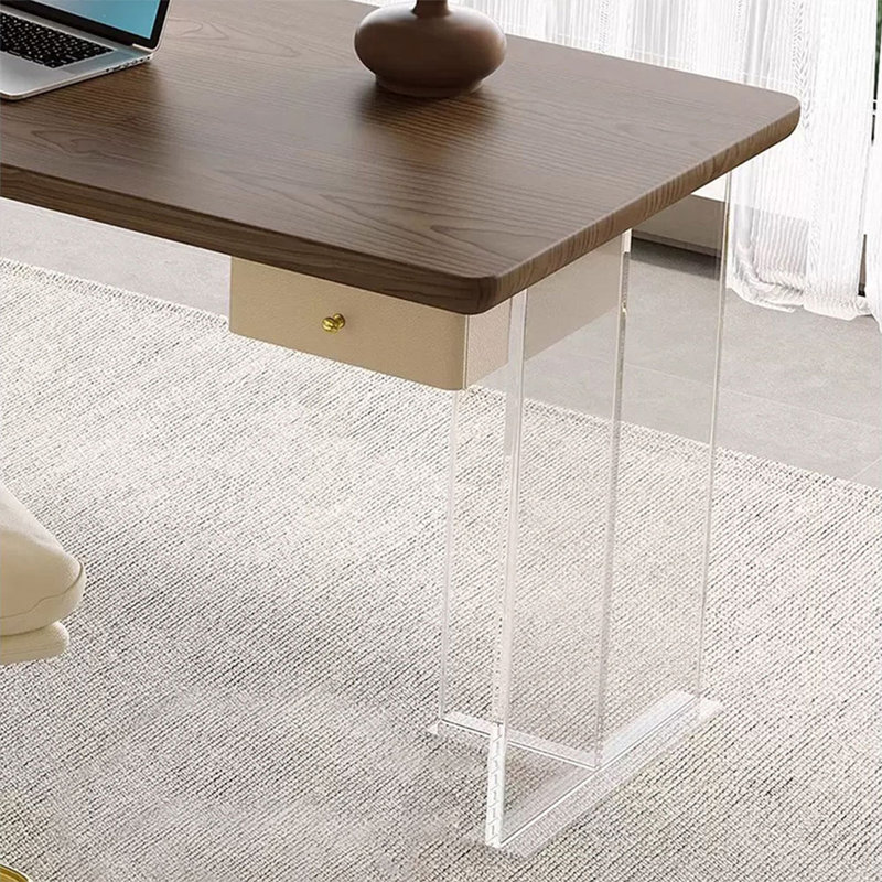 Bureau de direction en L en noyer manufacturé avec tiroirs en noyer, Retour à gauche, H 29,53 po x l 78,74 po x P 51,18 po