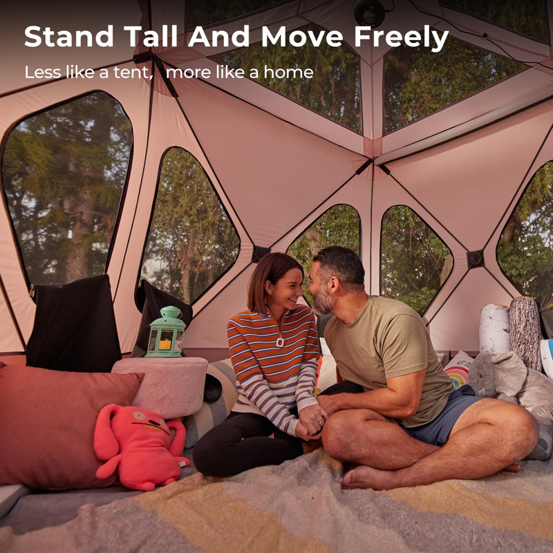 Purple Agate 3-Person Four Season Pop-Up Camping Tent