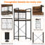 Mini-étagère de support de réfrigérateur avec rangement, étagère de rangement pour micro-ondes et mini-armoire avec rangement pour la cuisine, le dortoir et le bar à café avec mini-réfrigérateur