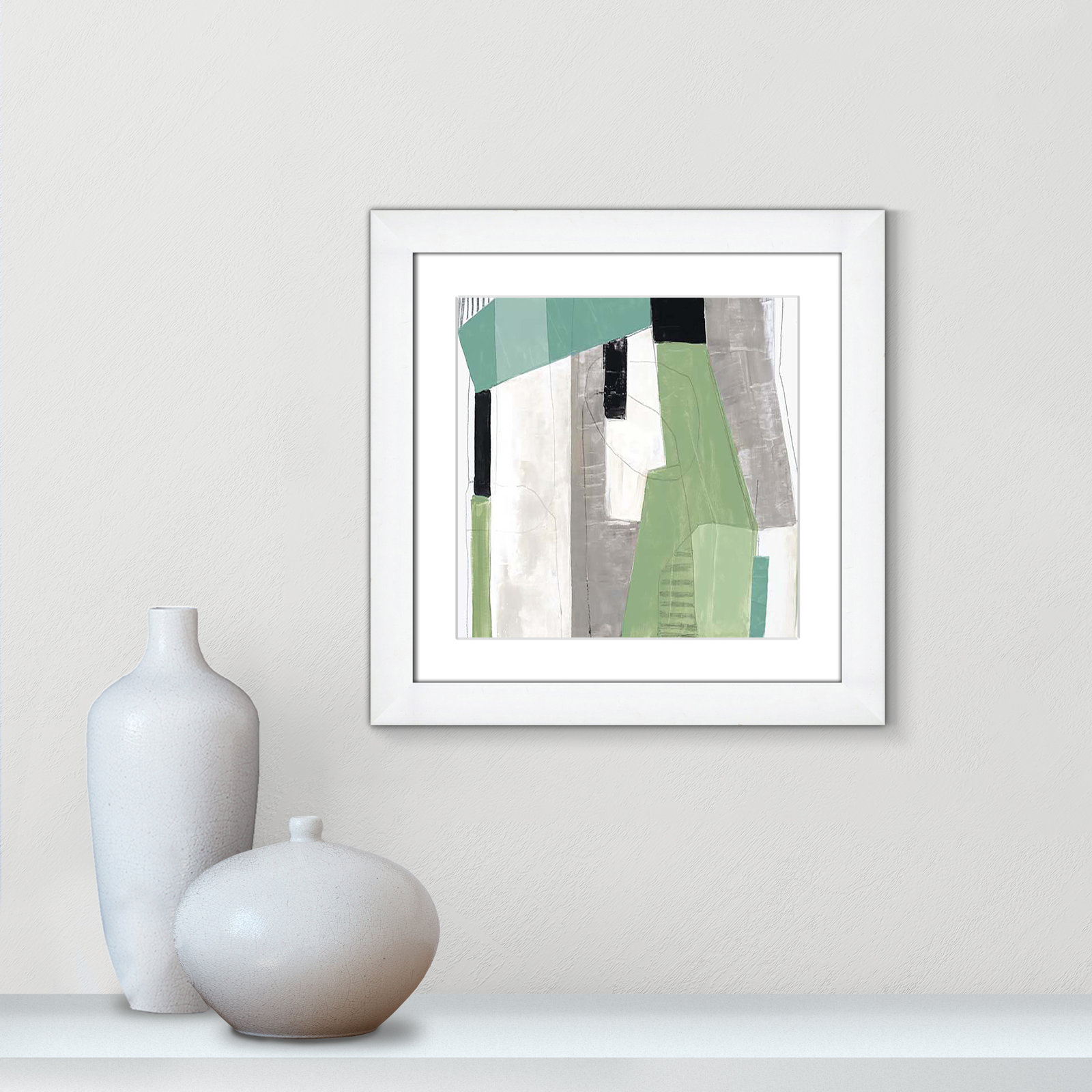 Evergreen Essence I Print, 18.5" H x 18.5" W x 1.25" D, White Cube Framed