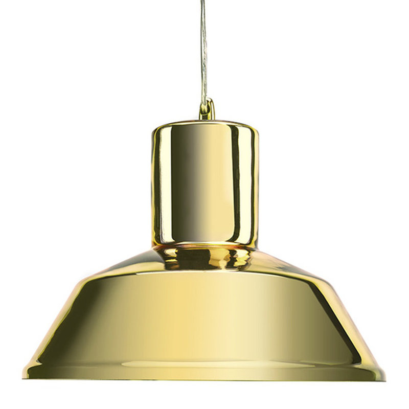Bocanegra 1 - Light White Dome Pendant, Mirror Gold