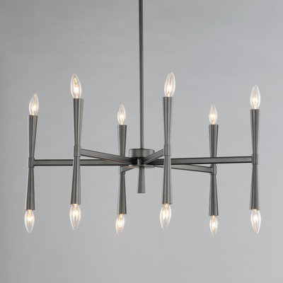Monstair 12-Light Dimmable Modern Linear Chandelier 