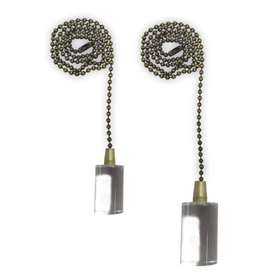 Cylinder Shaped Lucite Ceiling Fan Pull Chains