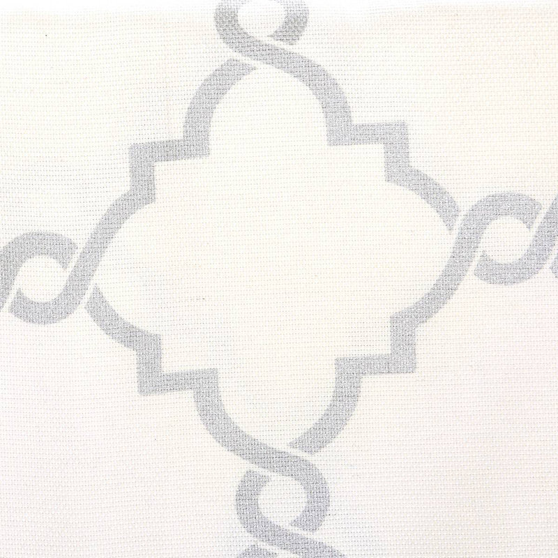 Cantonnière à œillets Frrier, Ivoire / Gris