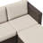 Baecher 5 - Person Wicker / Rattan Outdoor Sectional Seating Group ( Fully Assembled ) with Cushions and Aluminum Fire Pit Table-1358160954-1437977169