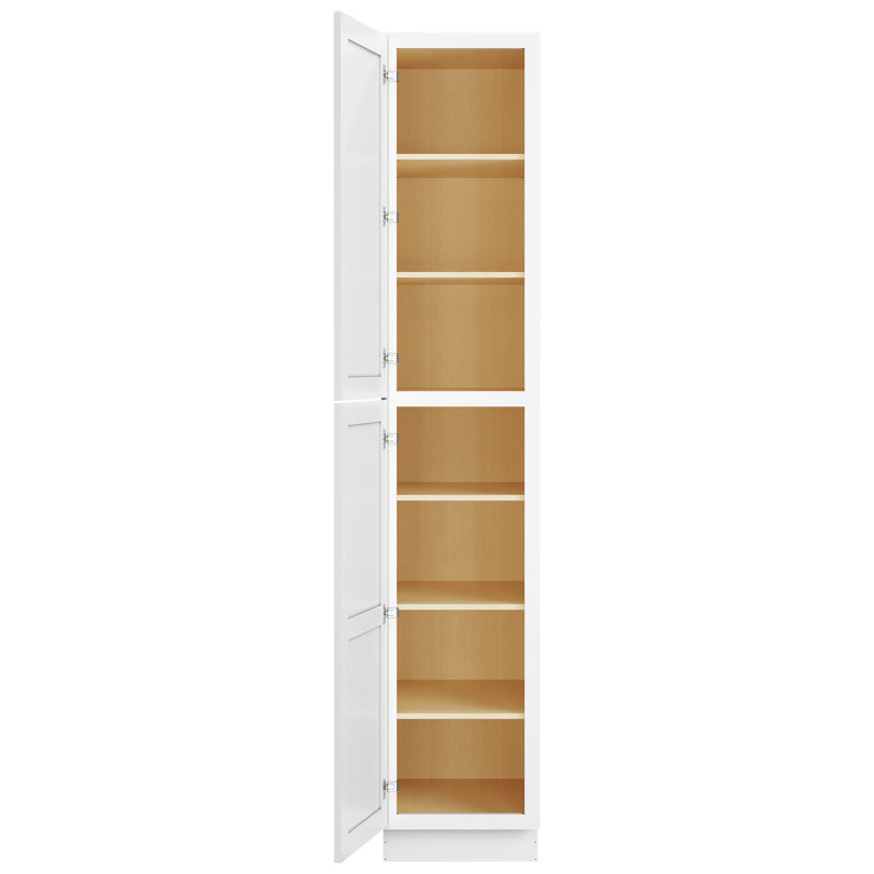 Armoire de cuisine avec tablettes réglables , H 96 po x l 18 po x P 24 po, Blanc