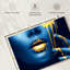 Maquillage doré - reproduction sur toile tendue-769423692