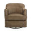 Fauteuil demi-tonneau pivotant en cuir véritable-199031525