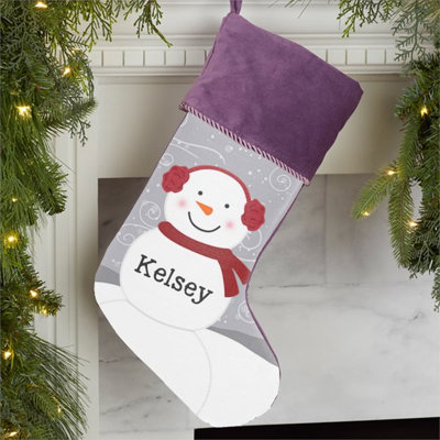 Evergreen Personalized with Natural Alderwood Tag Stocking