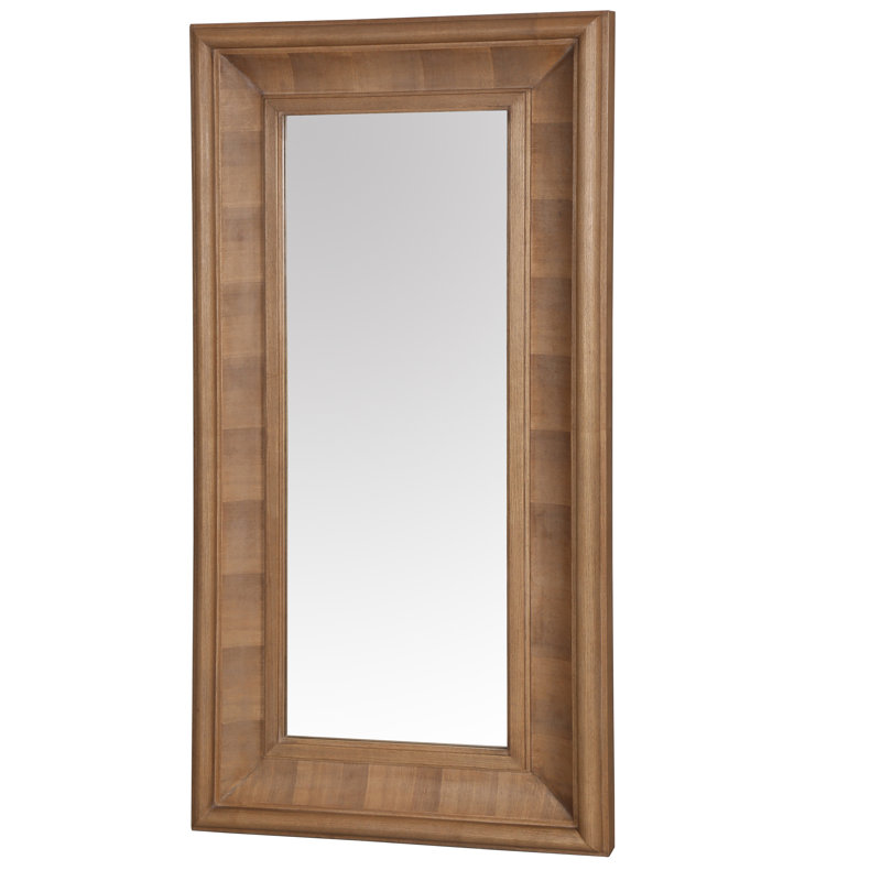 Kaya Rectangle Wood Mirror, 63.4" x 32.3", Natural, Rectangle