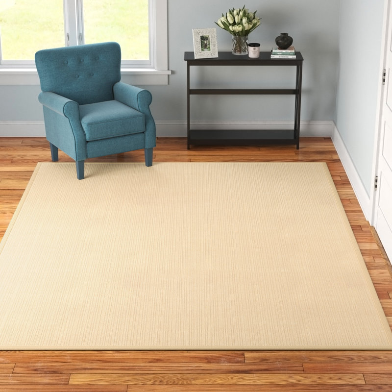Auckland Handmade Jute/Sisal Maize/Wheat Area Rug, Rectangle 8' x 10'