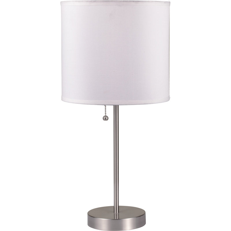 19"H White Pull Table Lamp (1Pc/Ctn) (0.73/3.19)