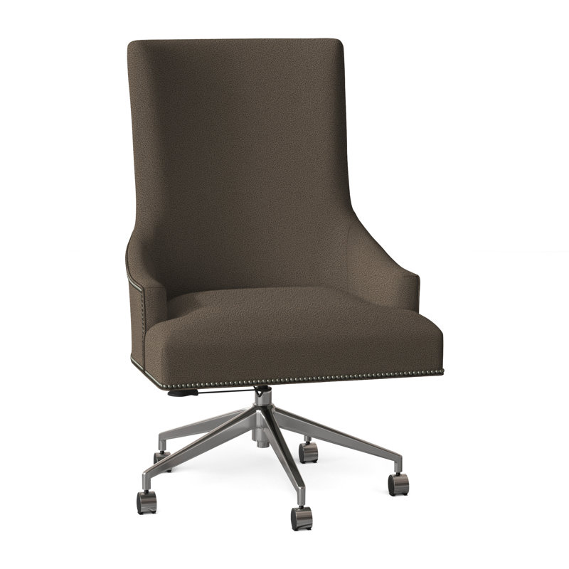 Chaise de travail Ashton, Perigold Pierson vison, Nickel, Clous - petit