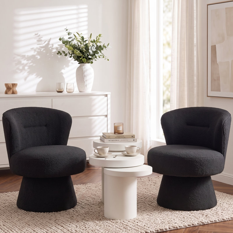 Chaise de meuble-lavabo ronde Modern, Beige