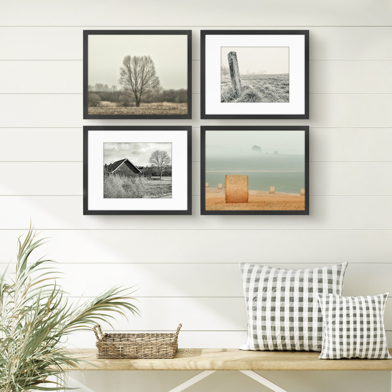 Picture Frame Wall Set with Polished Plexiglass, 11" W x 14" H, Black