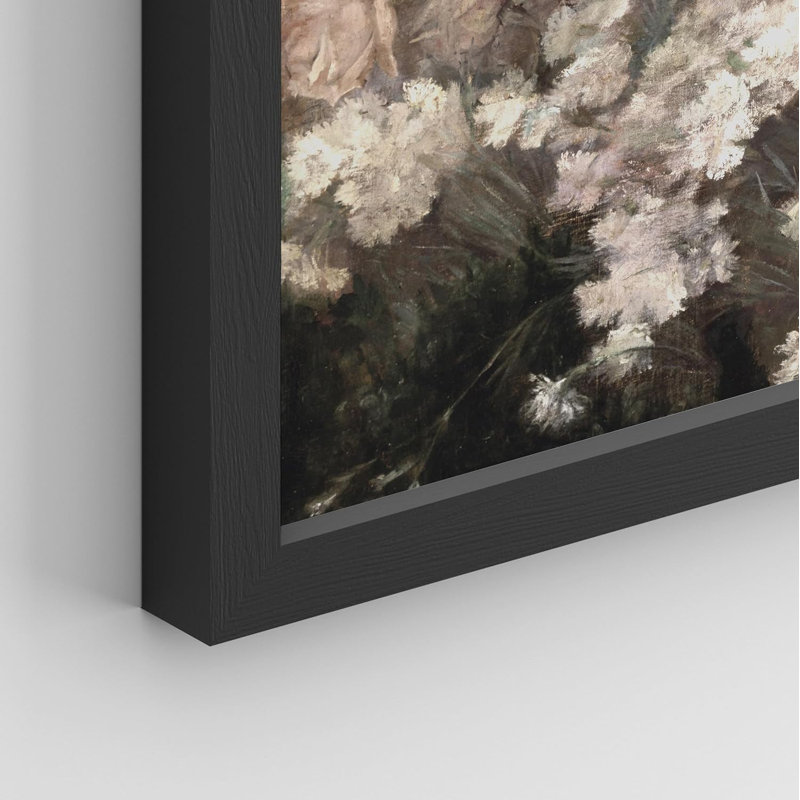 " Vibrant Flower In Vase Wall Art Floral Botanical Prints Decor For Living Room Bedroom ", Black, 12" H x 16" W x 0.75" D