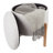 Lavish Home Round Storage Ottoman, Light Gray-1634515401