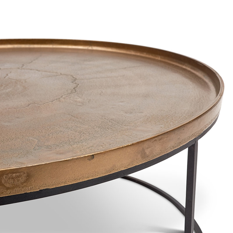 Table basse à structure ouverte, Laiton antique