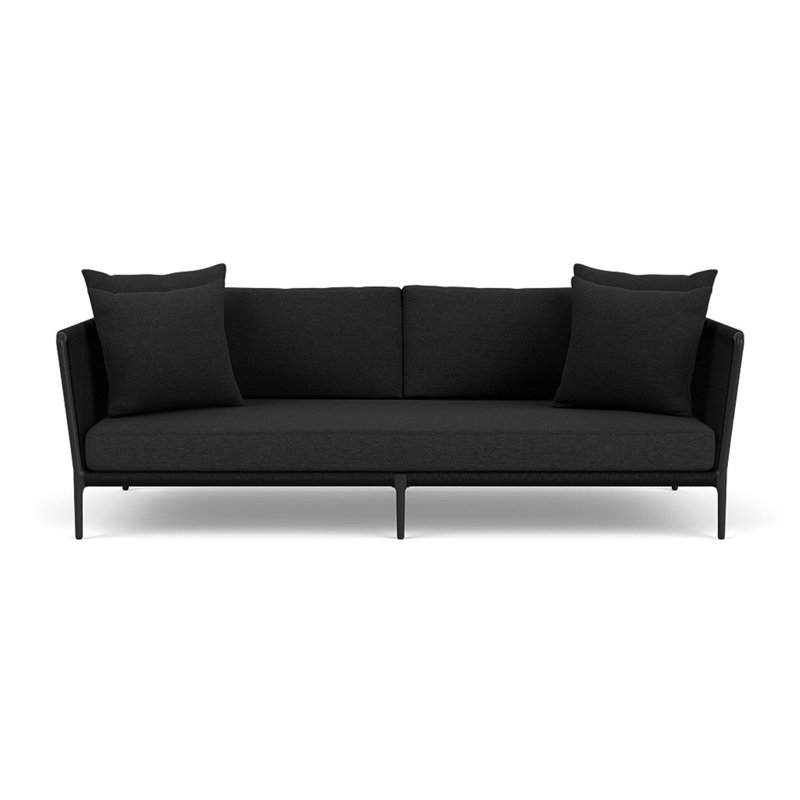 Otti Three-Seat Sectional Sofa, Noir, Black