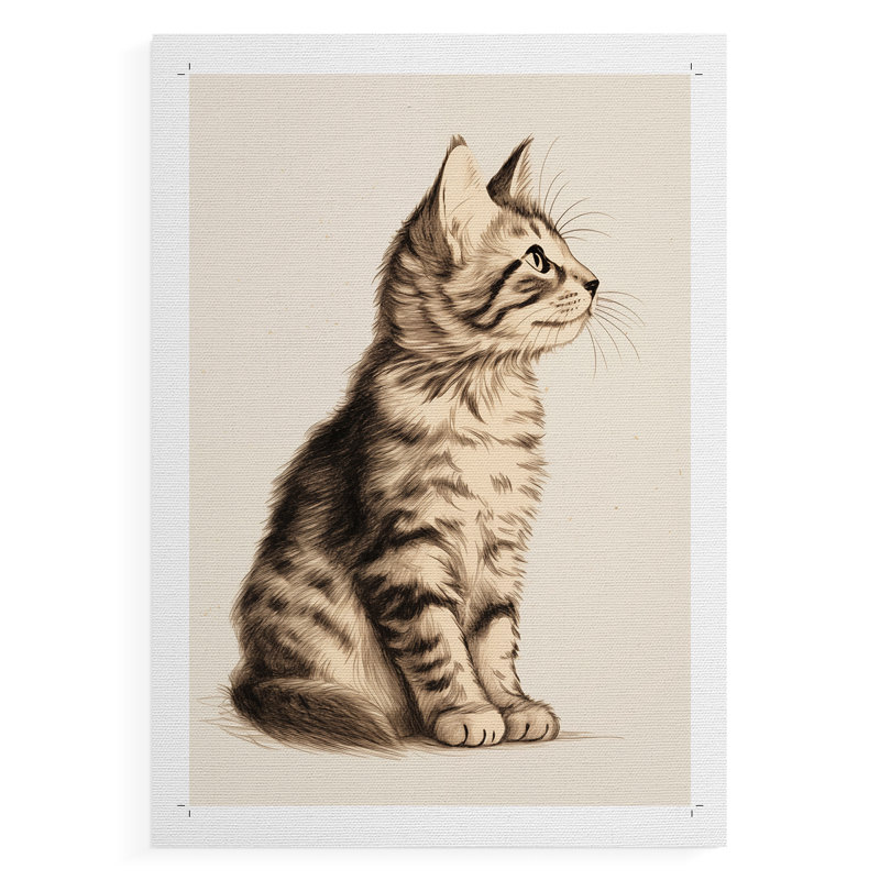 Reproduction d'animaux rétro IV - reproduction de toile seulement - non encadrée, H 18 po x l 12 po
