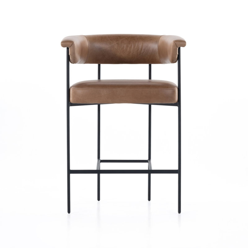 Grayson Counter and Bar Stool, Chaps Saddle Genuine Leather, Solid, Counter Stool (26.5" Seat Height)