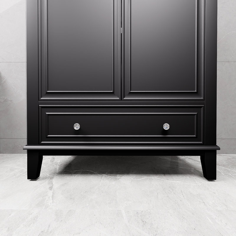 Ensemble de meuble-lavabo 30 po avec lavabo, armoire de salle de bain multifonctionnelle avec portes et tiroirs, cadre solide et panneau en MDF