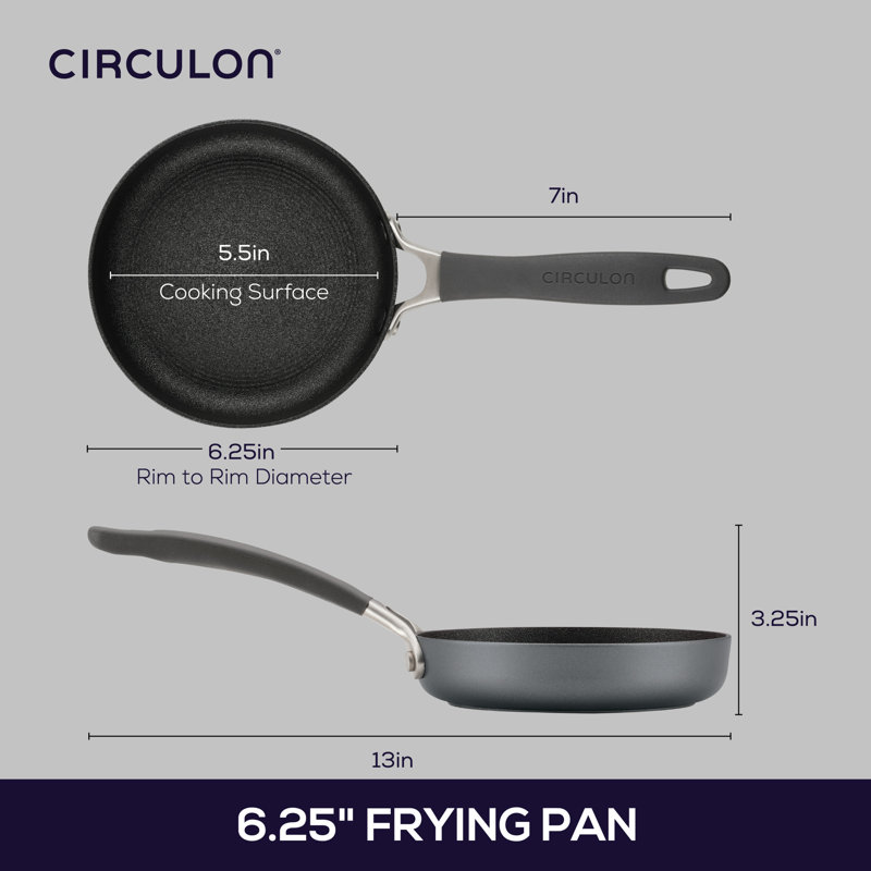 Circulon A1 Series With Scratchdefense Nonstick Induction Mini Frying Pan, 6.25-Inch, Graphite