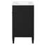Meuble-lavabo 24 po avec 2 portes, tiroir basculant et lavabo modernisé, pieds, organisateurs de rangement intelligents, esthétique intemporelle, conception des pieds, rangement-1078419801