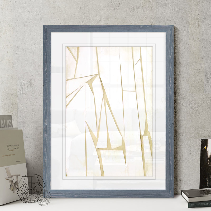 « antiqueed shards ii » par paul cezanne-photo, reproduction d’art encadrée, H 38 po x l 28 po x P 1,25 po, Blanc