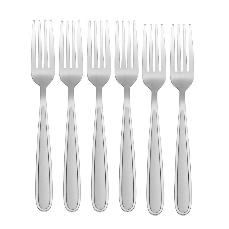 Oneida Jordan Sandblasted Everyday Dinner Forks, Set Of 6