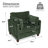 2 Pieces 40.9" Oversized Accent Chair With 32" Extra-Wide Seat, 6.7" Thick Cushion Comfy Tufted Armchair With Solid Wood Legs  And 2 Pillows, Chenille