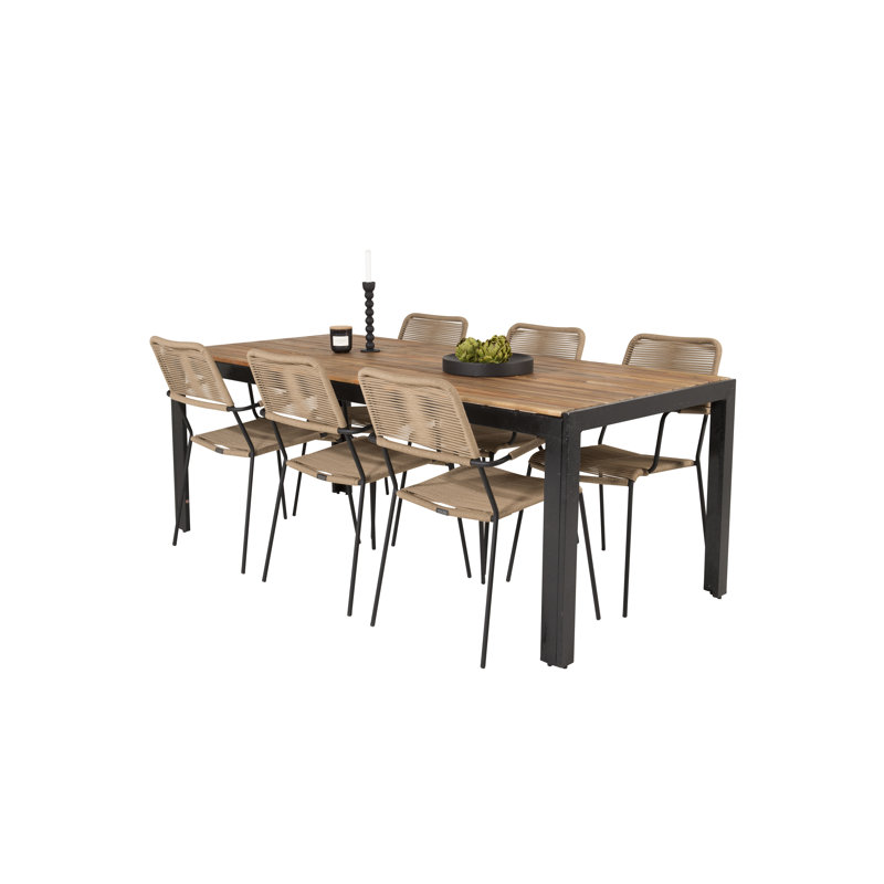 Broyles 6 - Person Dining Set, Black