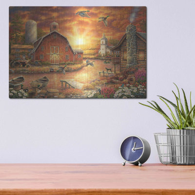 Gracie Oaks «Honey Drip Farm» par Chuck Pinson, art mural en métal, 24 po x 16 po
