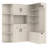 Multifunctional Left-Right Combination Hall Cabinet (Can Be Used Separately) With Storage And 4 Hooks, Storage Cabinet/ Hall Tree 2 In 1 For Living Room, Kitchen And Hallway-210003334