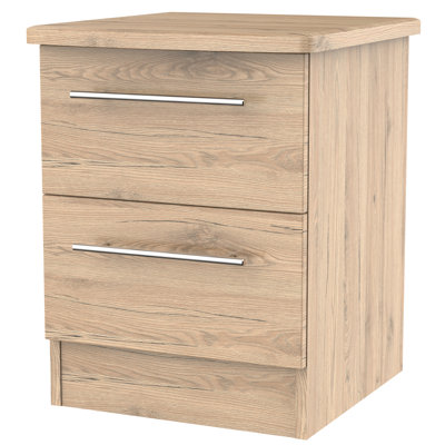 Fully Assembled Lyndale 2 Drawer Bedside Table