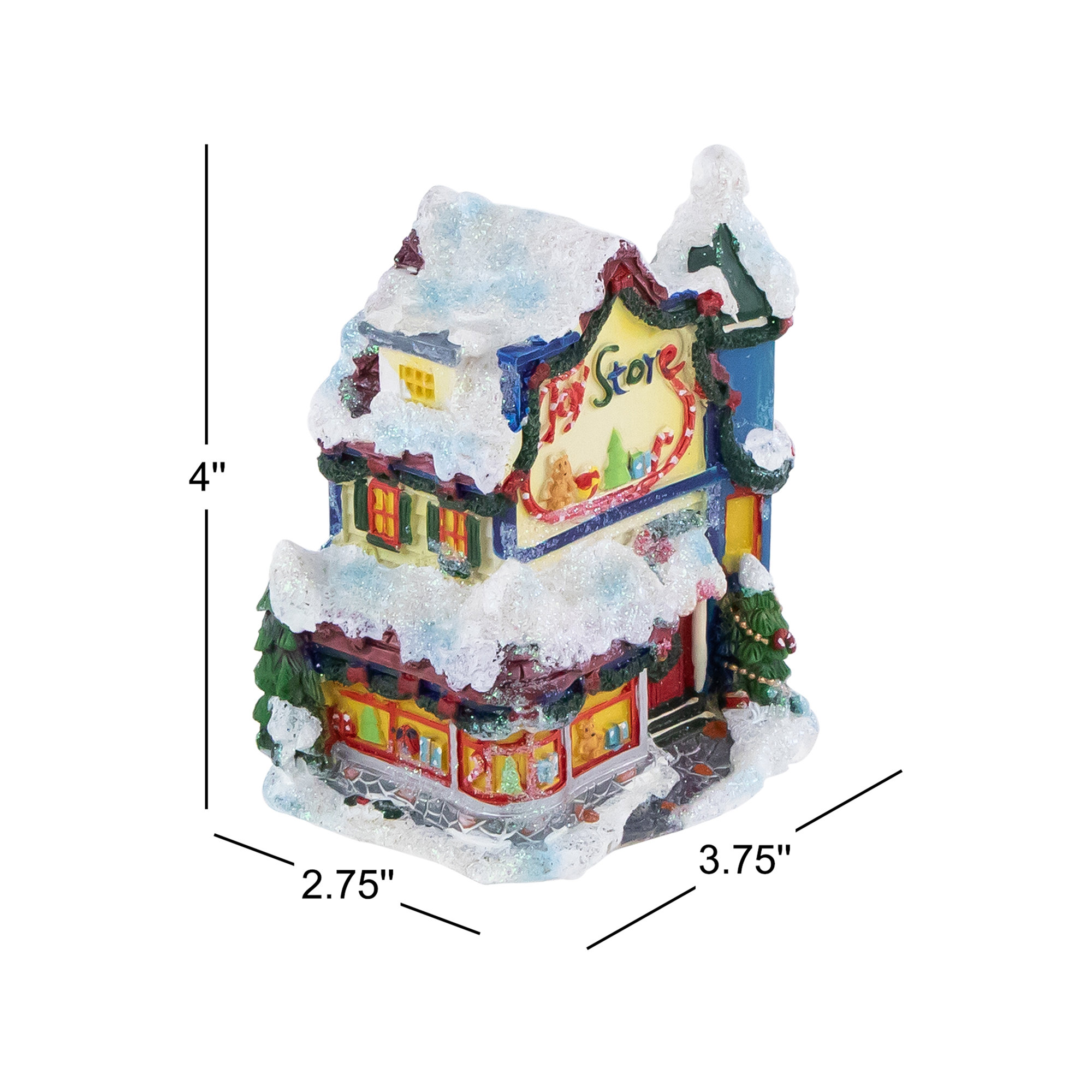 4" Christmas Toy Store Village Building
