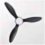 Ventilateur de plafond 52 po avec pales en ABS avec lumières et télécommande DC, ventilateur de plafond moderne à moteur à courant continu avec 3 pales en ABS et 2 tiges, ventilateur de plafond intérieur avec lumière pour la chambre à coucher, le 
