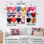 Ensemble de 4 décorations murales roses et bleues Pop Art - rose glamour-1632737633-1632737634