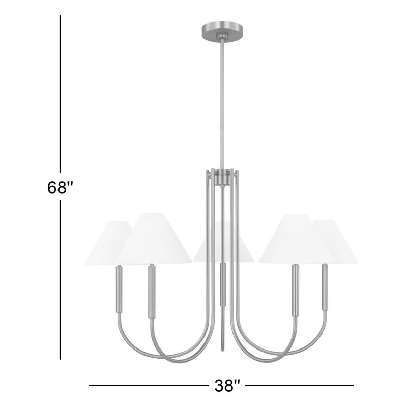 Porteau 5-Light Chandelier, Midnight Black, 5-Light