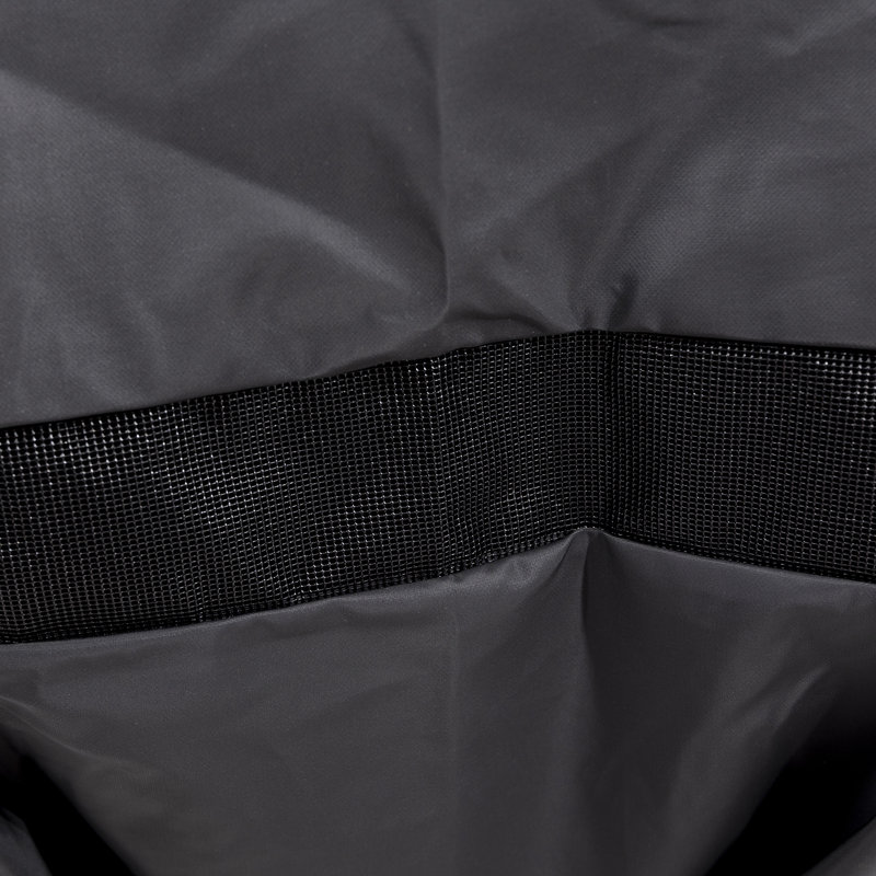 Black PVC and Polyester Cart-Style Grill Cover