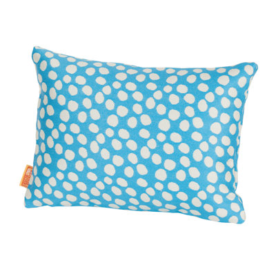 Coastal Polka Dots Reversible Throw Pillow