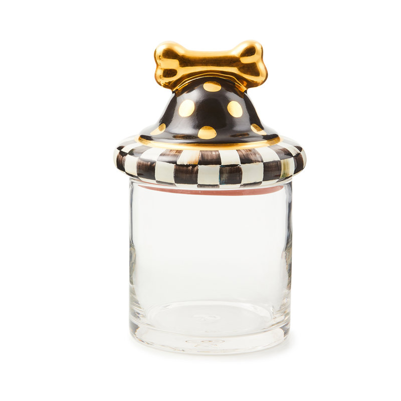 Courtly Check Canine Cookie Jar