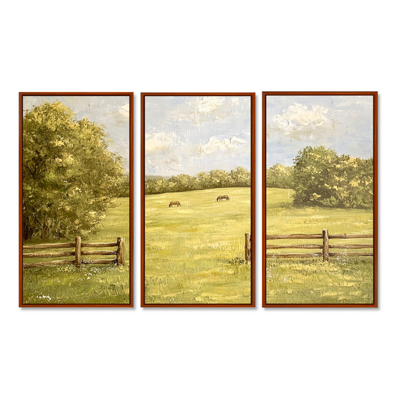 Ensemble de décorations murales Kentucky Bluegrass Country Charm I - Kentucky, H 28 po x l 36 po, Brun