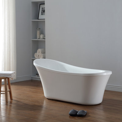 Zeya 65'' x 29.13'' Soaking Acrylic Bathtub
