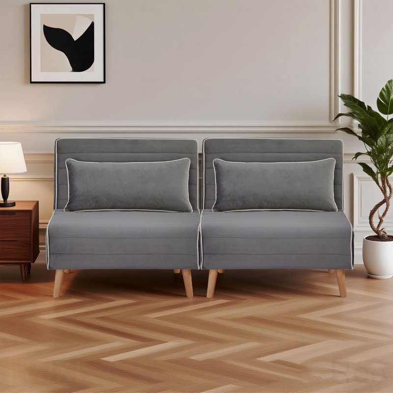 Canapé-lit Modern Velvet, Gris