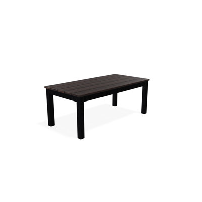 Table basse d'extérieur 24 po x 48 po en polymère rustique