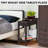 Ilithia Nightstand with Flip Top Storage & Open Shelf, Slim Bedside Table for Small Spaces, Modern Narrow End Table for Bedroom or Living Room, Space-Saving Sofa Side Table Organizer-1903862519